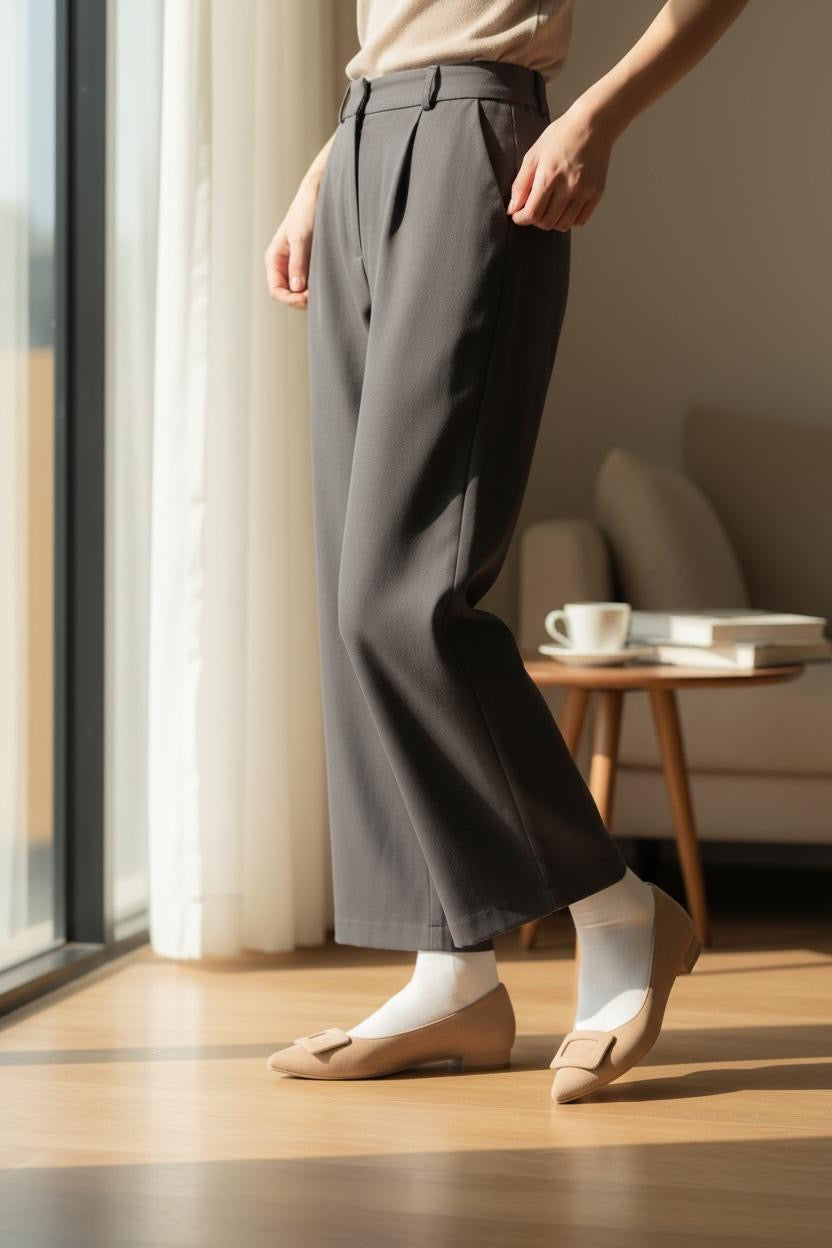 【新品現貨】日本製 Launa lea 扣尖頭高跟鞋 (459A) (杏色 S / Beige S )