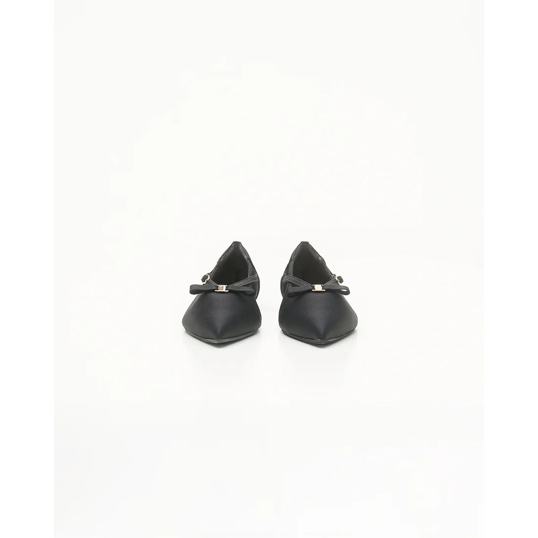 【新品預訂】日本製Emma Francis 緞面側平底鞋（黑色）( 07f-ST 101) Black