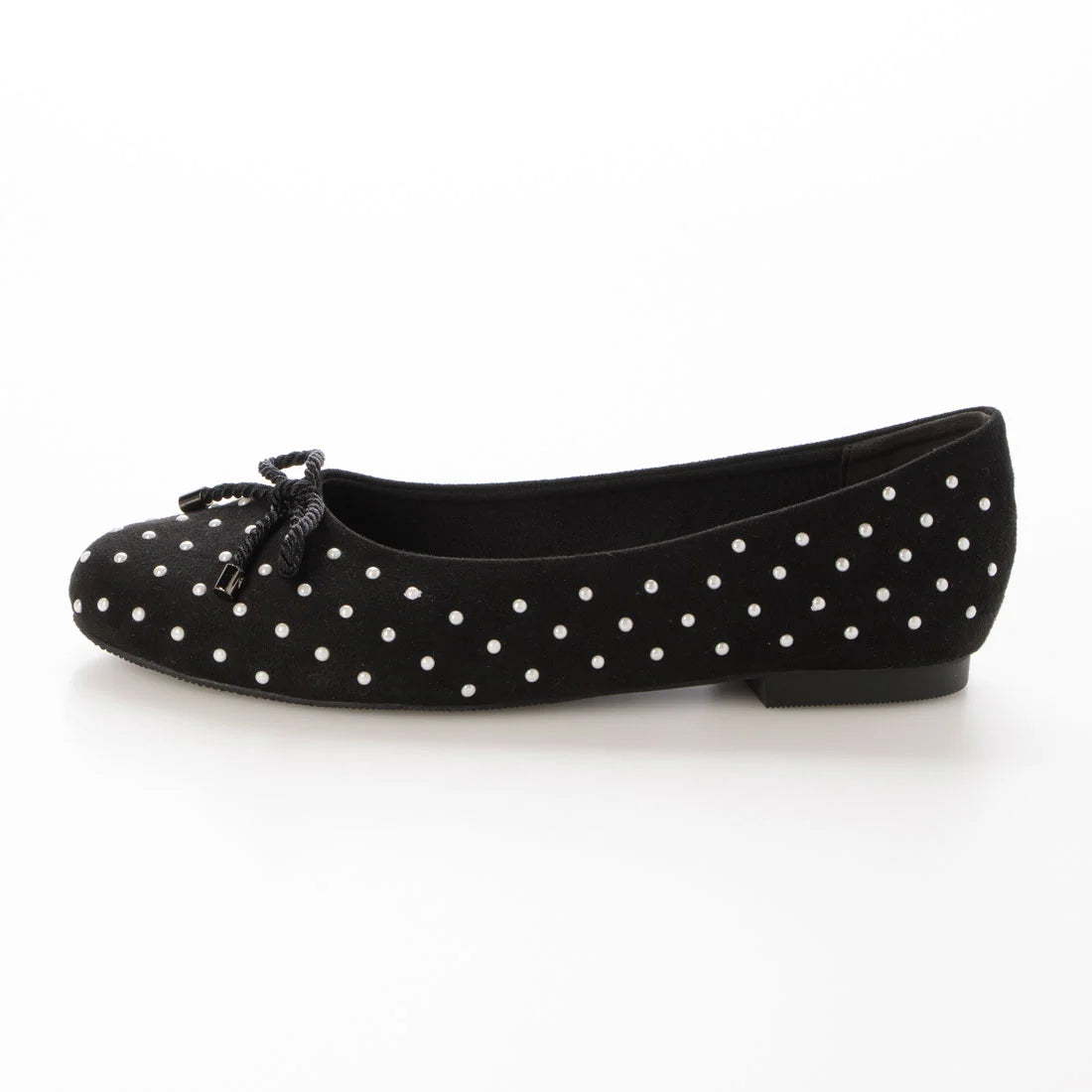 【新品預訂】日本製 Lauf Oletta  扭繩緞帶珍珠芭蕾鞋(L111 BLACK-S/C) (黑色)
