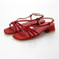 【新品預訂】日本製 Launa Lea 3.5cm踭 迷你蝴蝶結綁帶涼鞋 (628)(紅色/ Red)