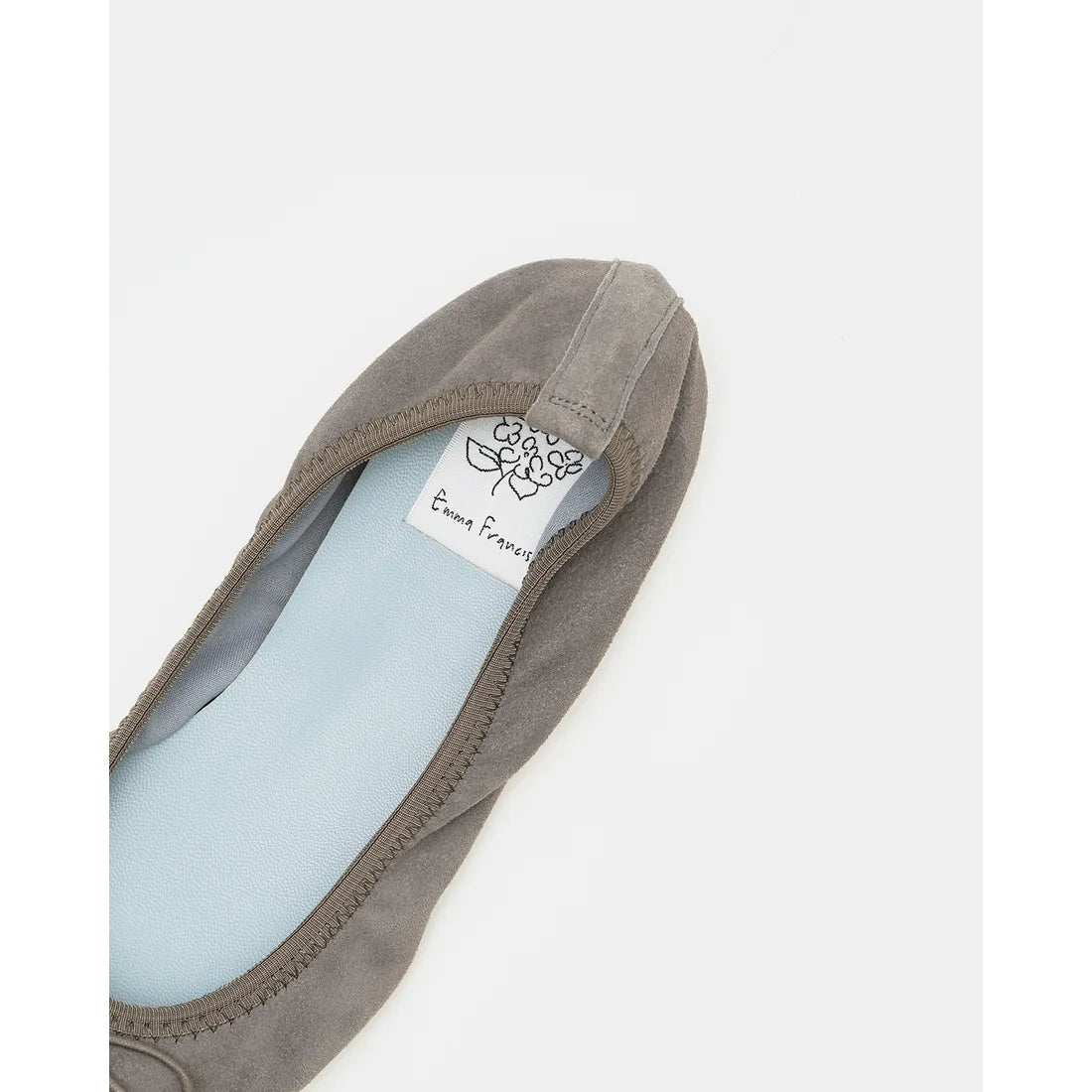 日本製【珍珠色調防水】Emma Francis 真皮 尖頭平底芭蕾舞鞋(01b-L S154)(Dark Grey leather suede) （ダークグレー レザースエード）