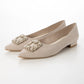 日本製 Launa Lea 寶石尖頭平底高跟鞋 (483) (L 米色 Z / L Beige Z)