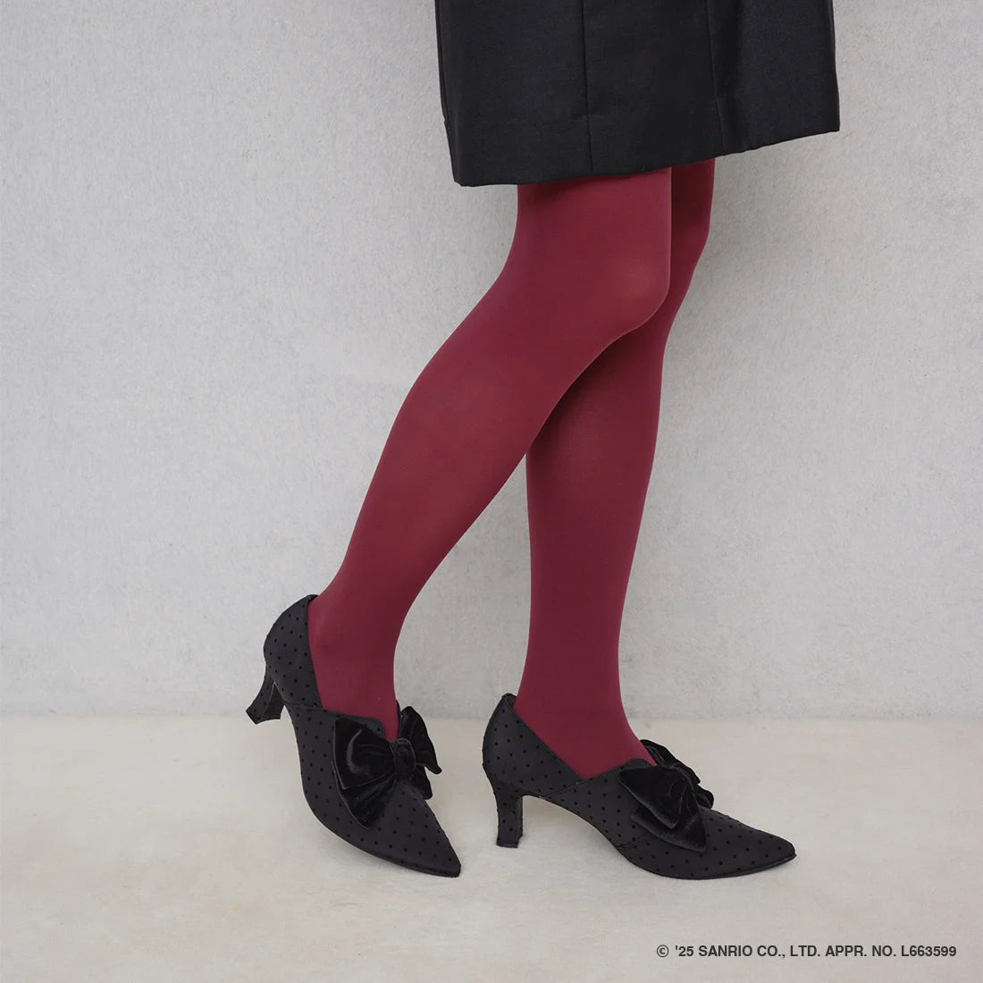 【限定品預訂】售完即止【HELLO KITTY × Launa lea 特別聯名】日本製7cm踭蝴蝶結高跟鞋 (612K)(黑色/Black Z/C)