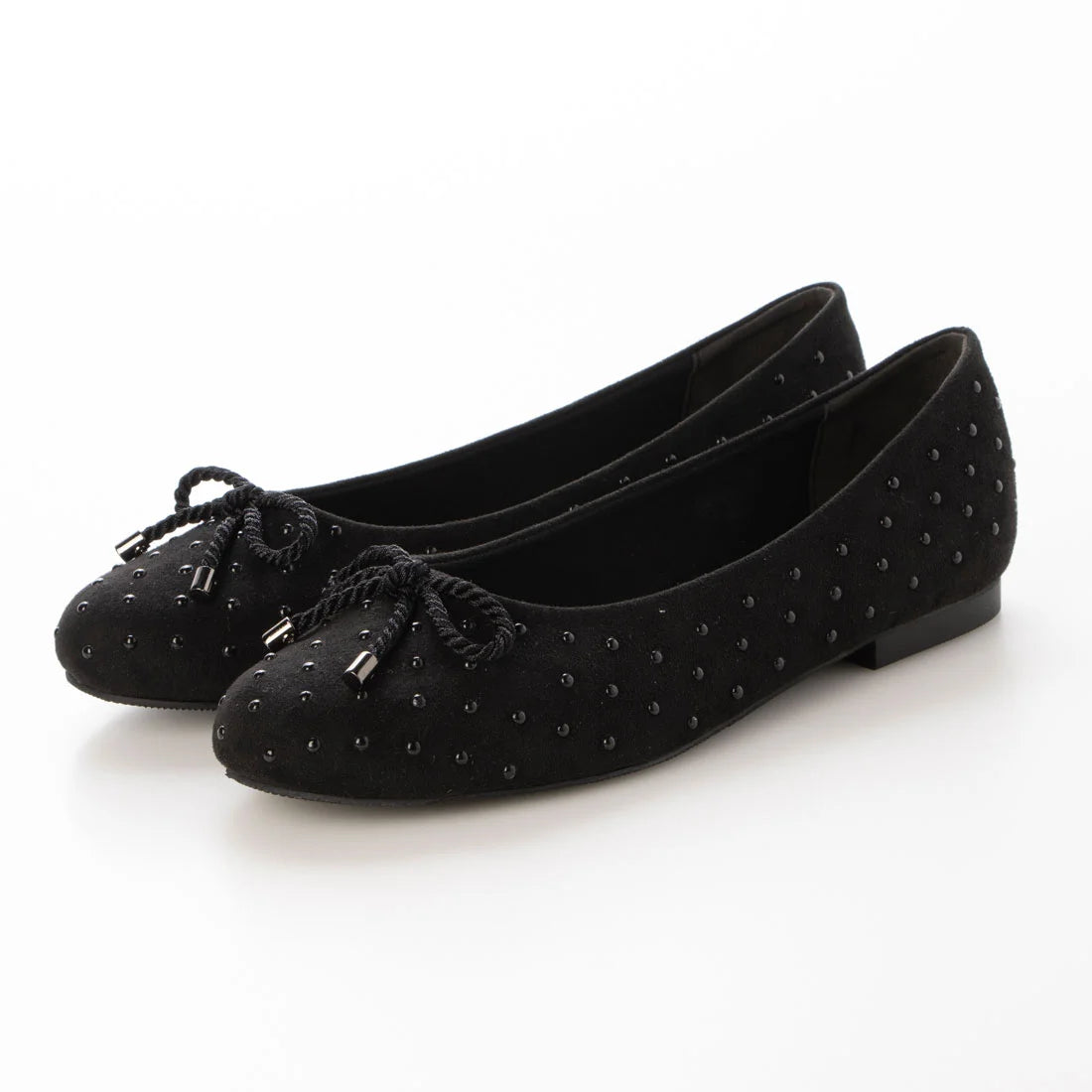 【新品預訂】日本製 Lauf Oletta   扭繩緞帶珍珠芭蕾鞋(L111 BLACK-S) (黑色)