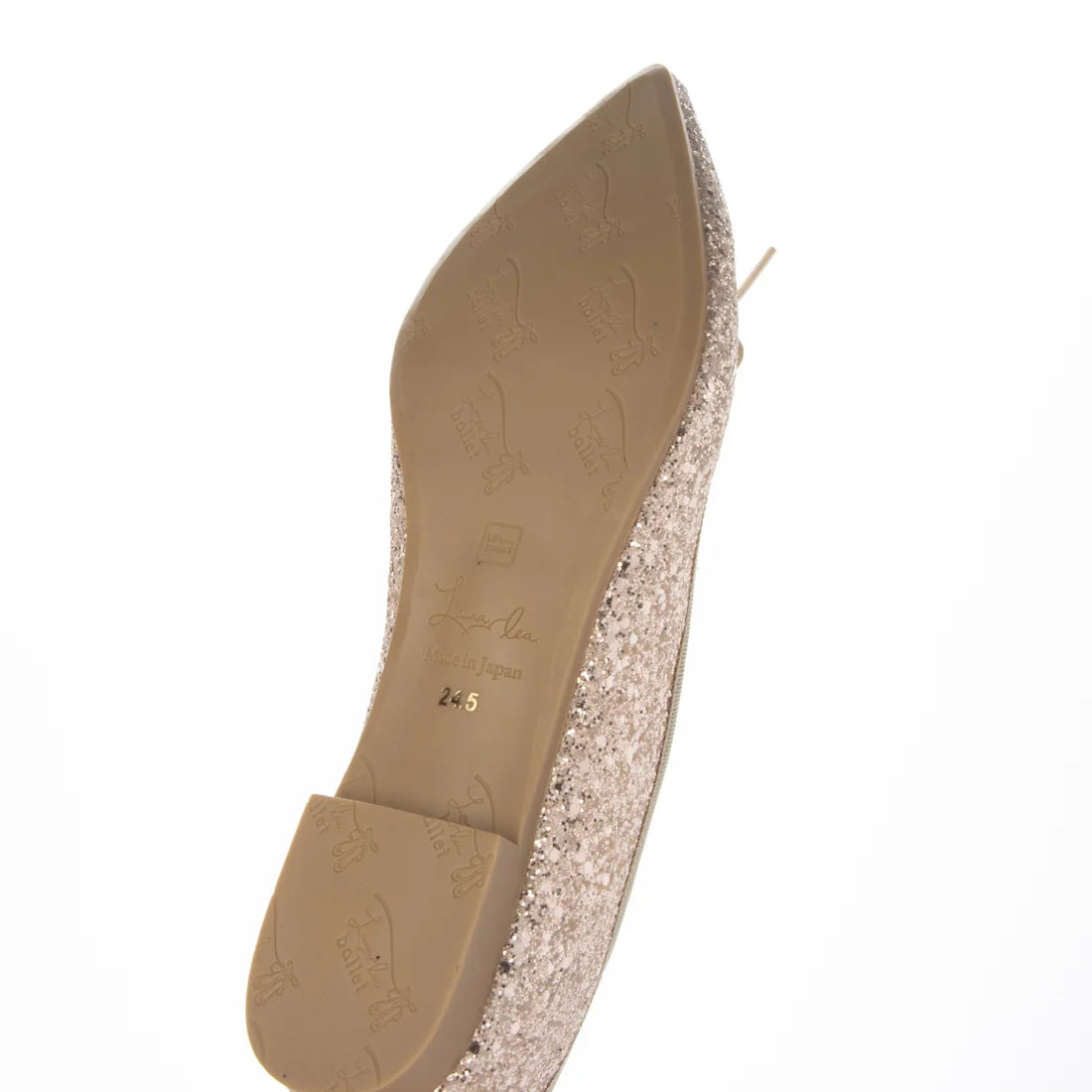 【新品預訂】日本製 Launa lea 閃耀亮片尖頭芭蕾鞋 ( B4601A ) (粉杏色 Z / PK Beige Z )