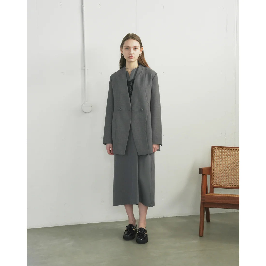 【新品預訂】日本製Emma Francis   [All Weather] 全天候 蝴蝶結樂福鞋（黑色光滑）( 2002f E101) BLK