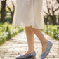 【香港限定】日本製 Launa lea 蕾絲方頭平底鞋 (BH7607A)(藍色 / Blue)