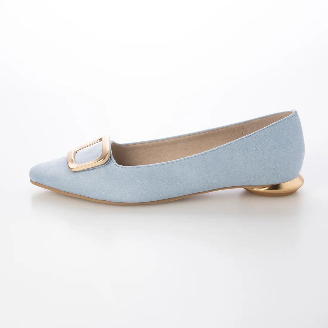 日本製 Launa lea 方扣平底樂福鞋( 576 ) (淺藍色/L Blue)