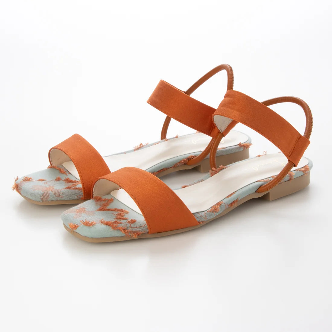 【新品預訂】日本製 Launa Lea 方頭帶子平底涼鞋(627)(橙色/ Orange Z/C)