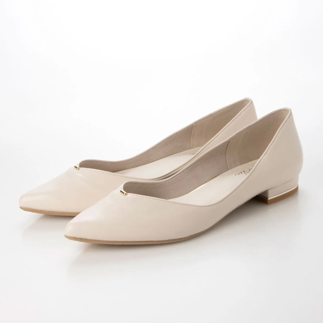 日本製 Launa lea 側切平跟高跟鞋 (492) ( 象牙色／Ivory )