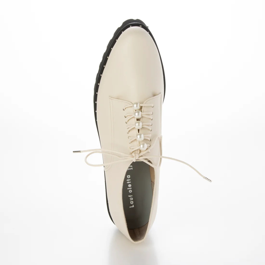 【新品預訂】日本製 Lauf Oletta [All Weather] 全天候防水輕盈珍珠繫帶鞋（LRH128 IVORY） (象牙色)