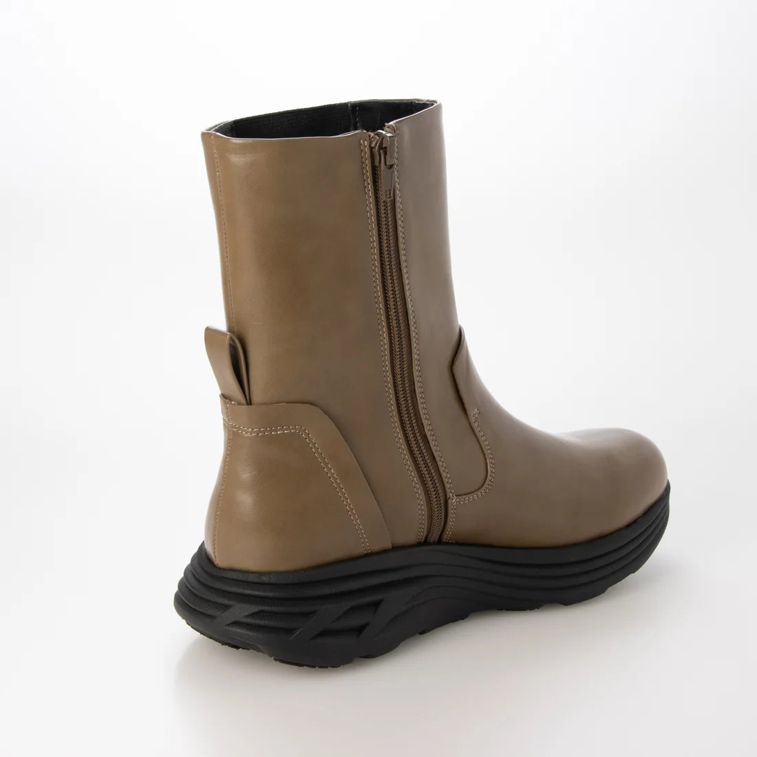 【新品預訂】日本 Lauf Oletta 4cm 輕質厚底側高短靴 (L156 Khaki)(卡其色)