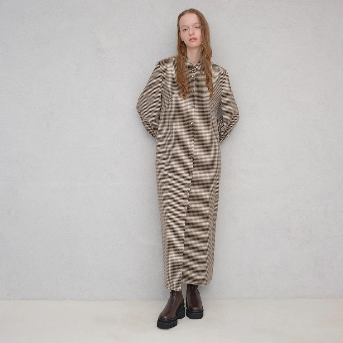 【新品預訂】Launa Lea 7.5cm踭針織襪厚底靴子（S159）(深棕色／D Brown)