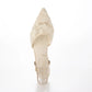 【新品預訂】日本製 Launa Lea 花卉蕾絲漁網綁帶涼鞋 (600A)(象牙色Z / Ivory Z）