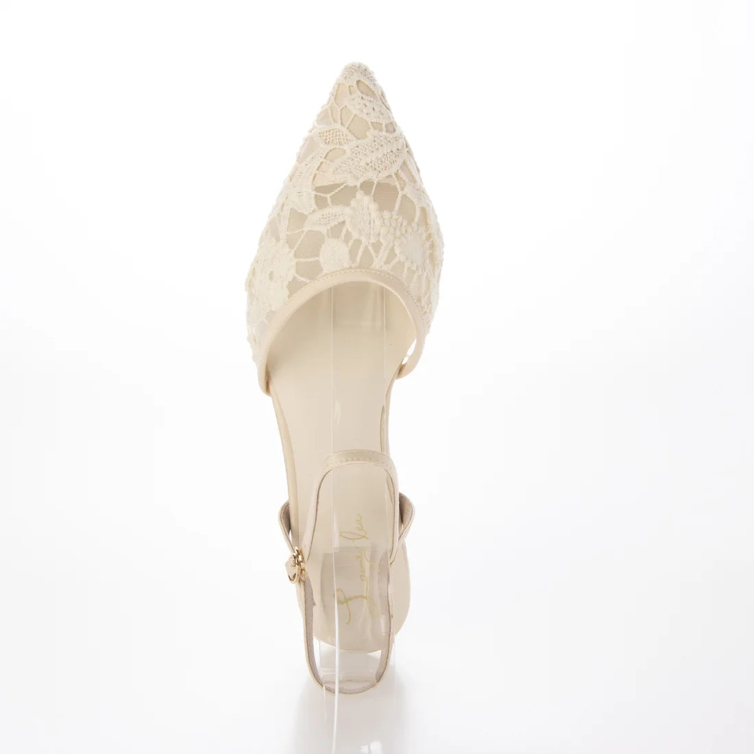 【新品預訂】日本製 Launa Lea 花卉蕾絲漁網綁帶涼鞋 (600A)(象牙色Z / Ivory Z）