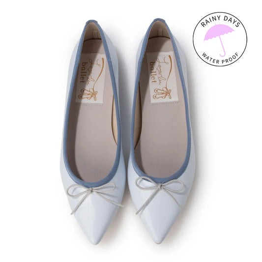 【新品預訂】日本製 Launa lea Rainyday 防水尖頭芭蕾鞋 (RB4404A) (淺藍色 E / L Blue E )