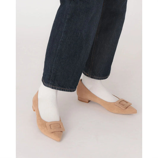 【新品預訂】日本製 Launa lea 扣尖頭高跟鞋 (459A) (杏色 S / Beige S )