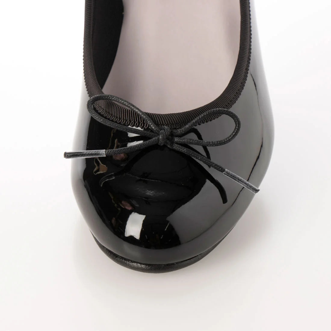 日本製 Launa lea 3cm踭蝴蝶結圓頭亮面芭蕾晴雨鞋( RB5401A ) (黑色/ Black E)