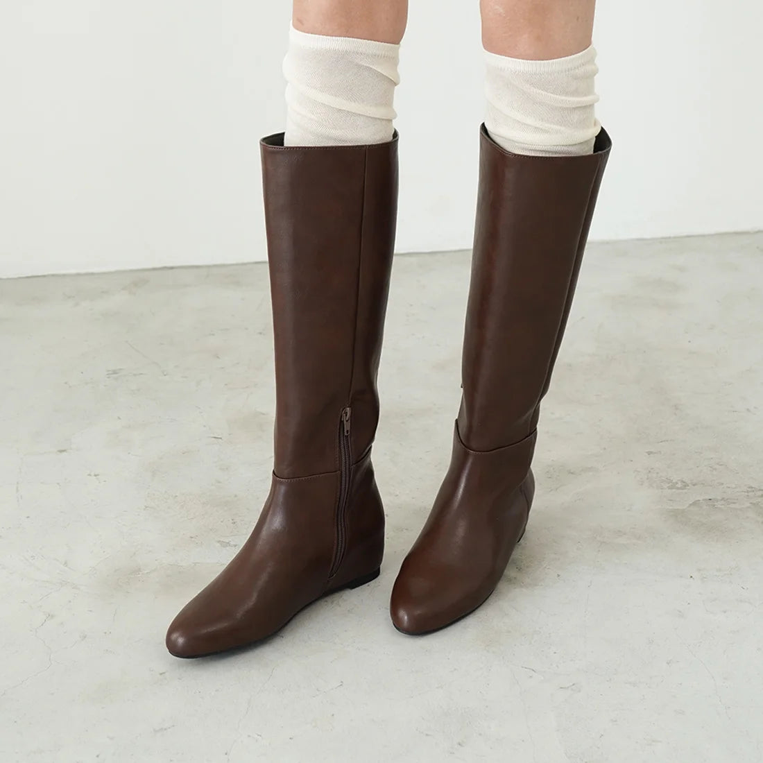 日本製 Launa Lea 5cm內增高柔軟長boot(S149)(黑色／Black)