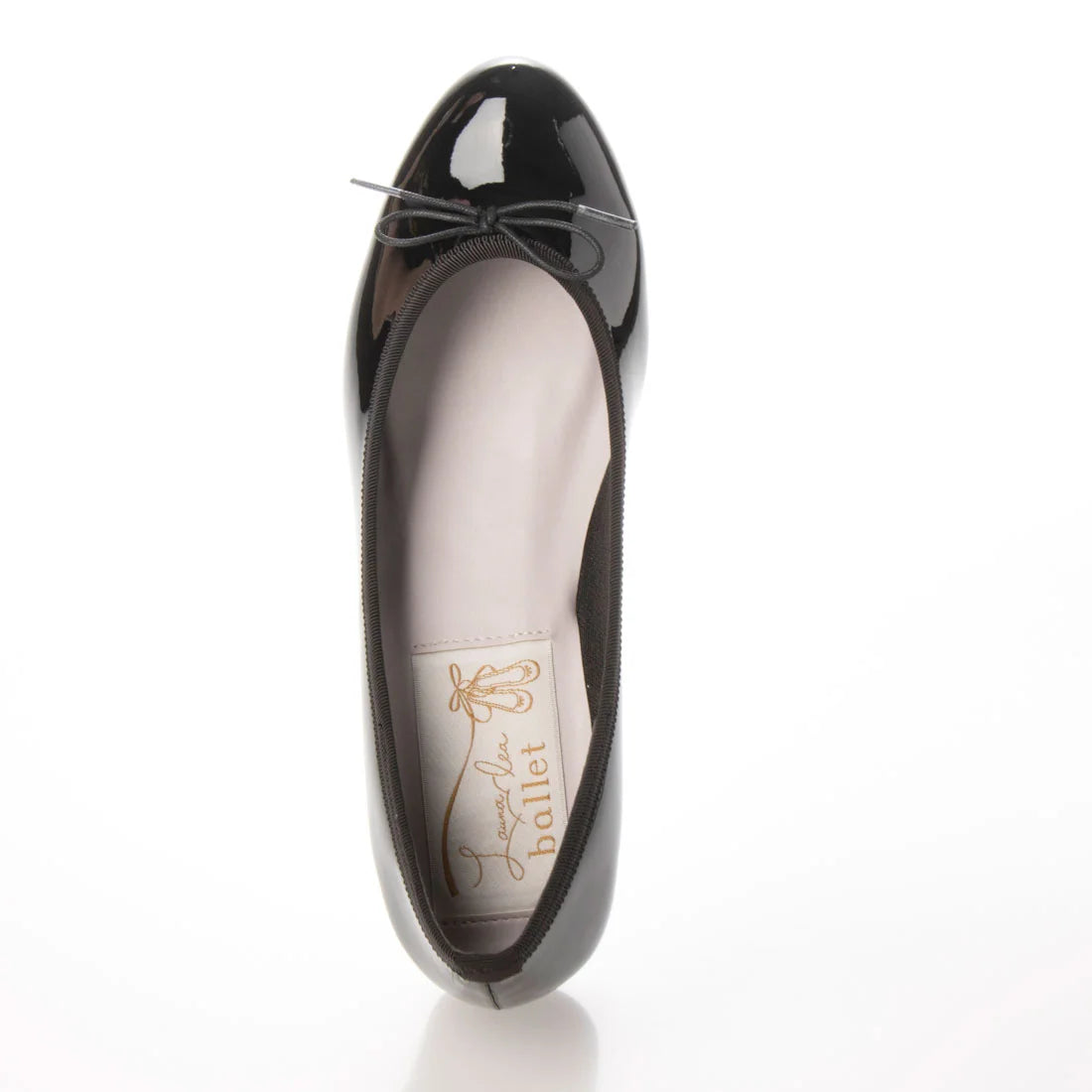 日本製 Launa lea 3cm踭蝴蝶結圓頭亮面芭蕾晴雨鞋( RB5401A ) (黑色/ Black E)