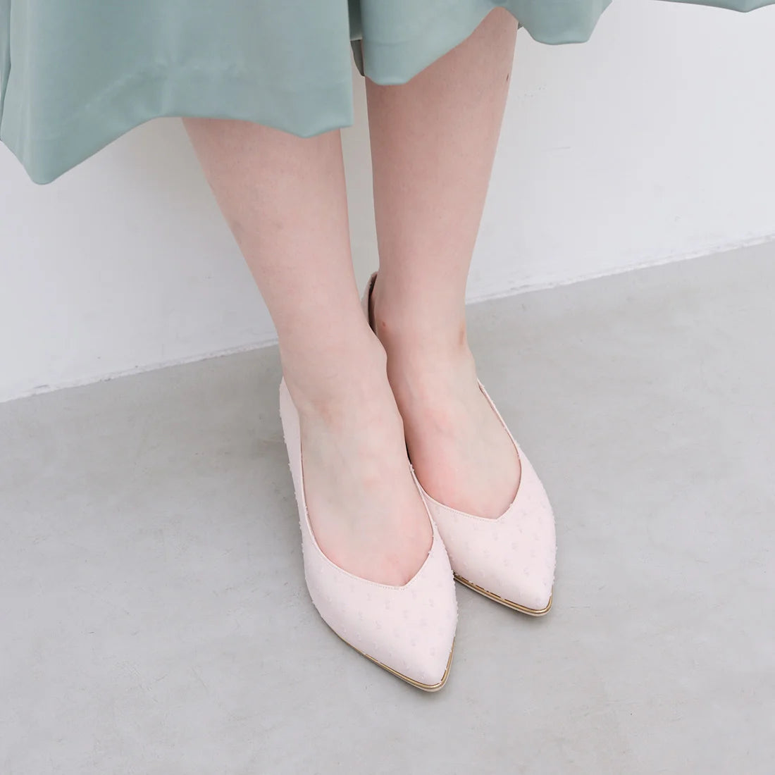 【新品預訂】日本製 Launa Lea Rich 5cm Gold Line高跟鞋 (80009F) (粉色Z / Pink Z)