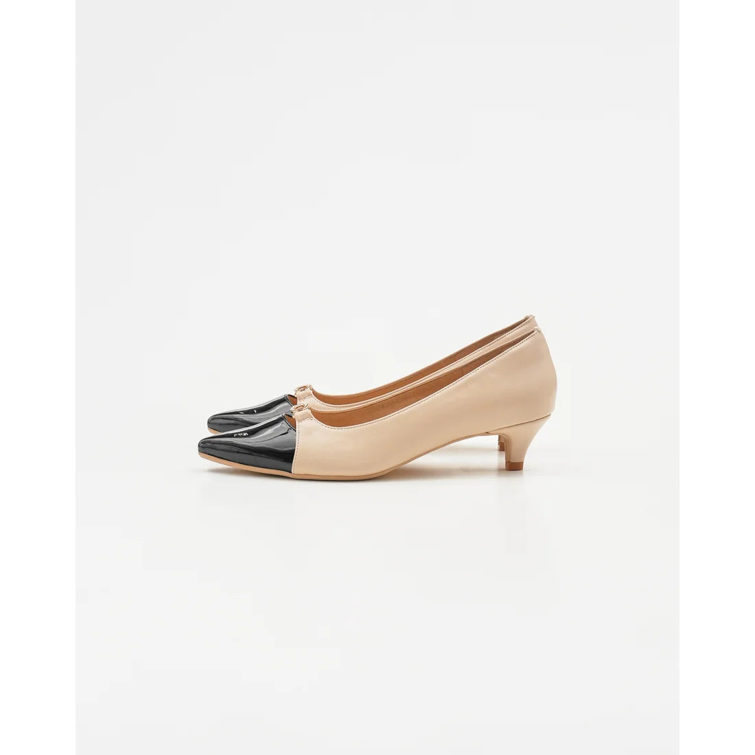 【新品預訂】日本製Emma Francis 4cm跟 前馬銜扣高跟鞋 (象牙色光滑) (4003a P177)