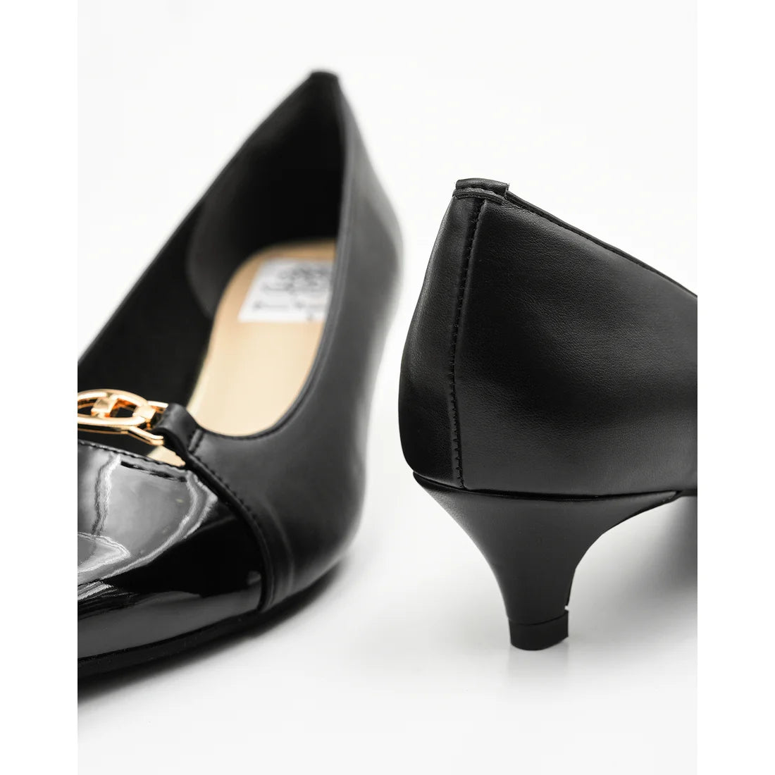 【新品預訂】日本製Emma Francis 4cm跟 前馬銜扣高跟鞋 (黑色光滑) (4003a P101)