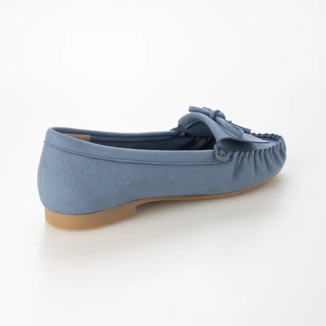 【新品預訂】日本製 Launa lea 蝴蝶結流蘇軟皮鞋（635）(藍灰色/Bluegray-S)