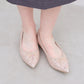 【新品預訂】日本製 Launa lea 閃耀亮片尖頭芭蕾鞋 ( B4601A ) (粉杏色 Z / PK Beige Z )
