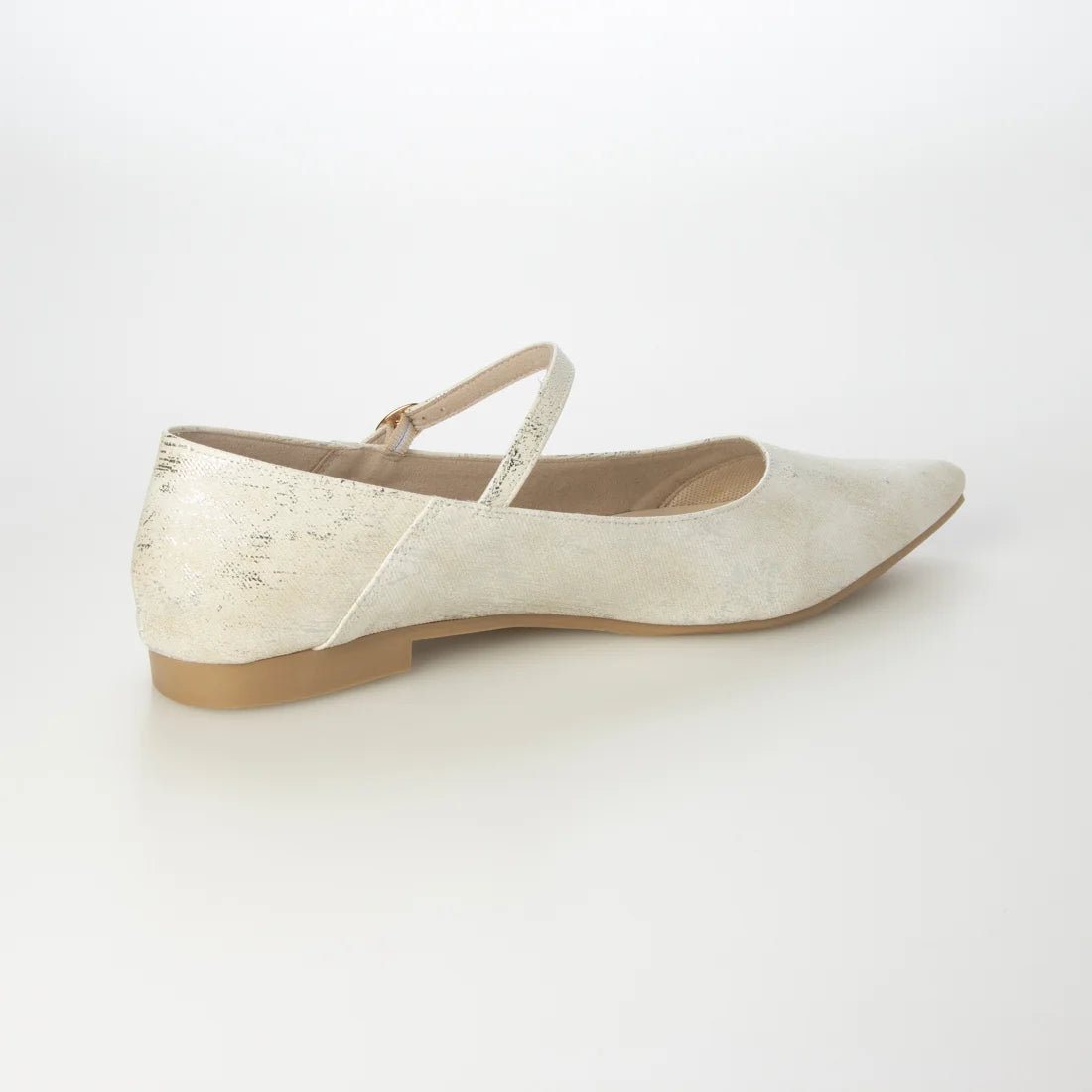 【新品預訂】日本製 Launa Lea 尖頭繫帶可踩跟平底鞋 (482C) (象牙色Z / Ivory Z)