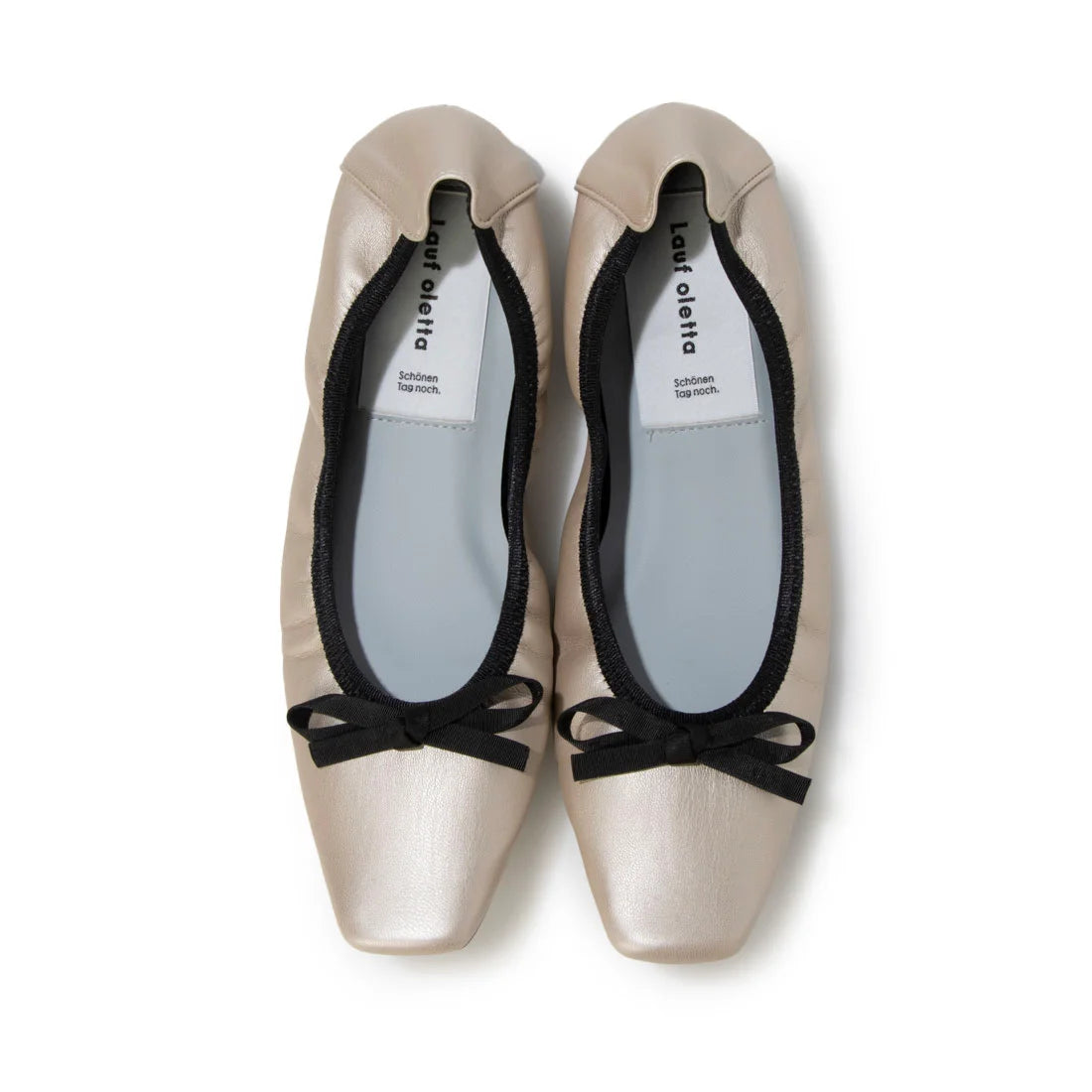 【新品預訂】日本製 Lauf Oletta [All Weather] 全天候柔軟無縫一體式褶皺芭蕾舞鞋 (LRH109 Platinum) (白金色)