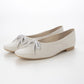 【新品預訂】日本製 Launa lea 繩蝴蝶結方頭絨毛芭蕾舞鞋（B7102A）(淺灰色 S / L Grey S)