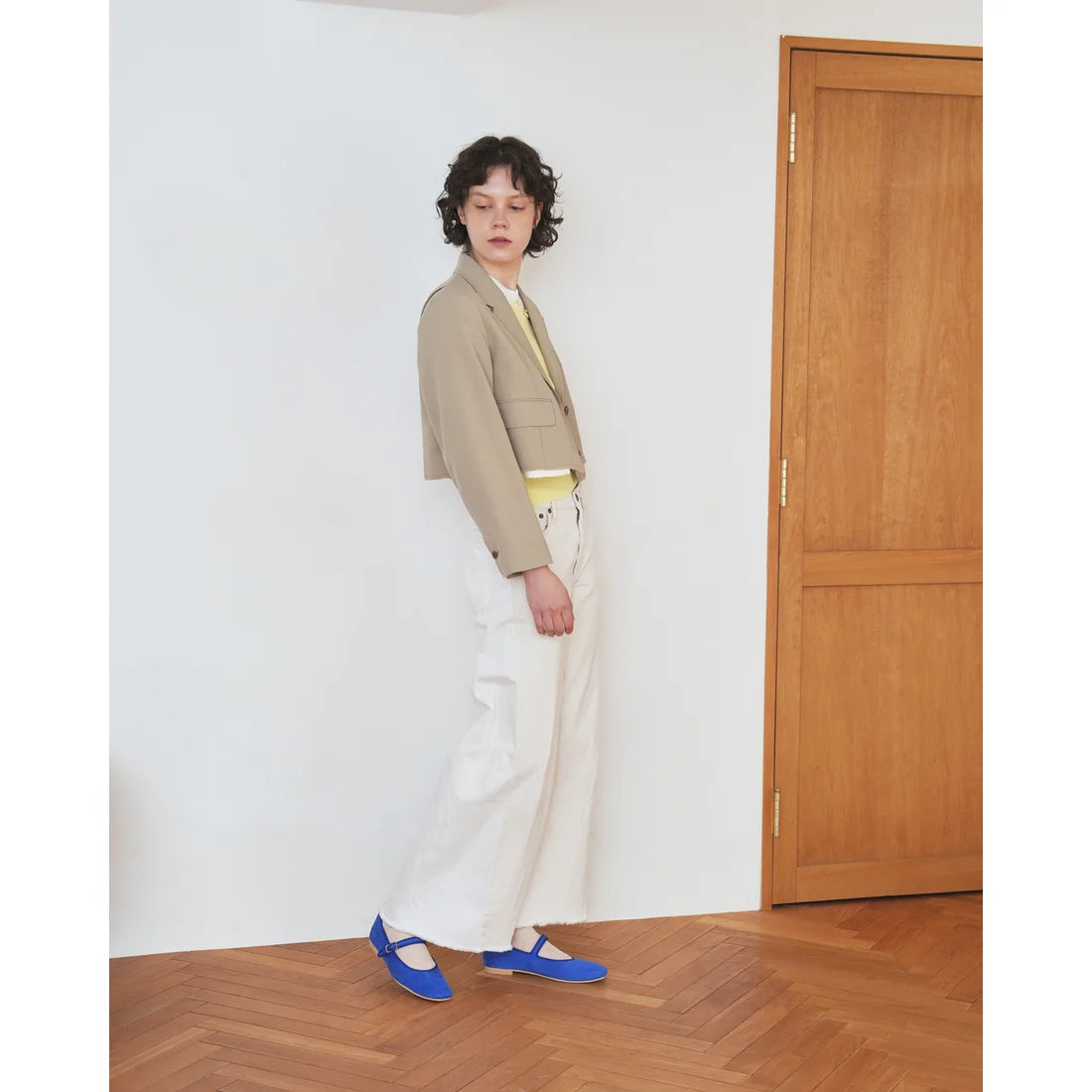 【新品預訂】日本製Emma Francis  防撥水方頭瑪麗珍（藍色絨面）(2001g S120)