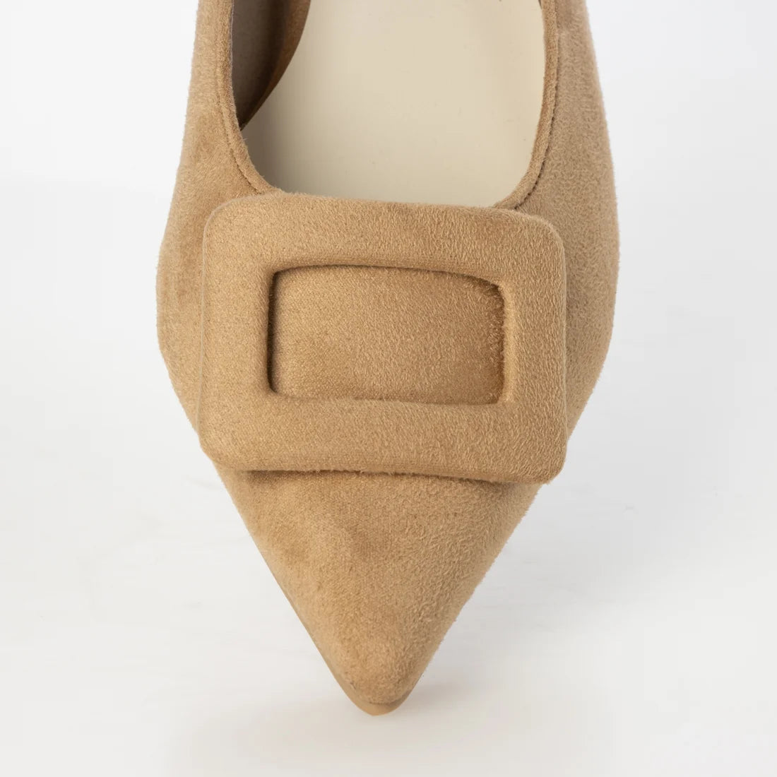 【新品預訂】日本製 Launa lea 扣尖頭高跟鞋 (459A) (杏色 S / Beige S )