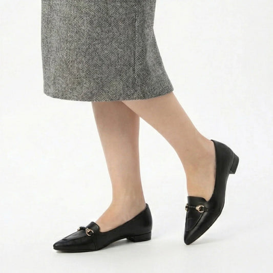 【新品預訂】日本製 Lauf Oletta [All Weather] 全天候軟皮革編織繩平底鞋（LRP146 BALCK） (黑色)