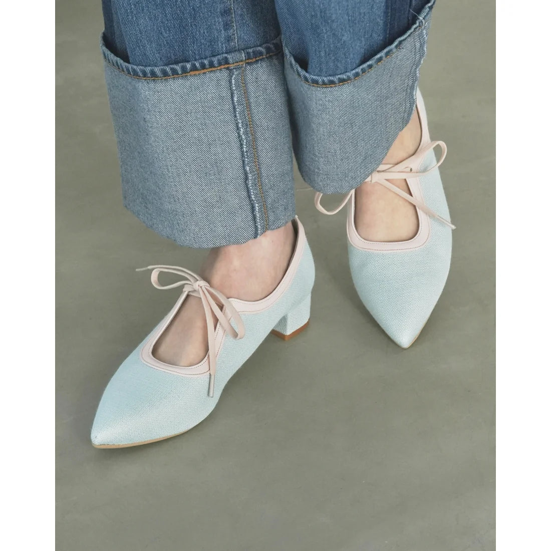 【新品預訂】日本製Emma Francis  3cm踭 經典蝴蝶結高跟鞋（藍色）(3002g-Z 120)