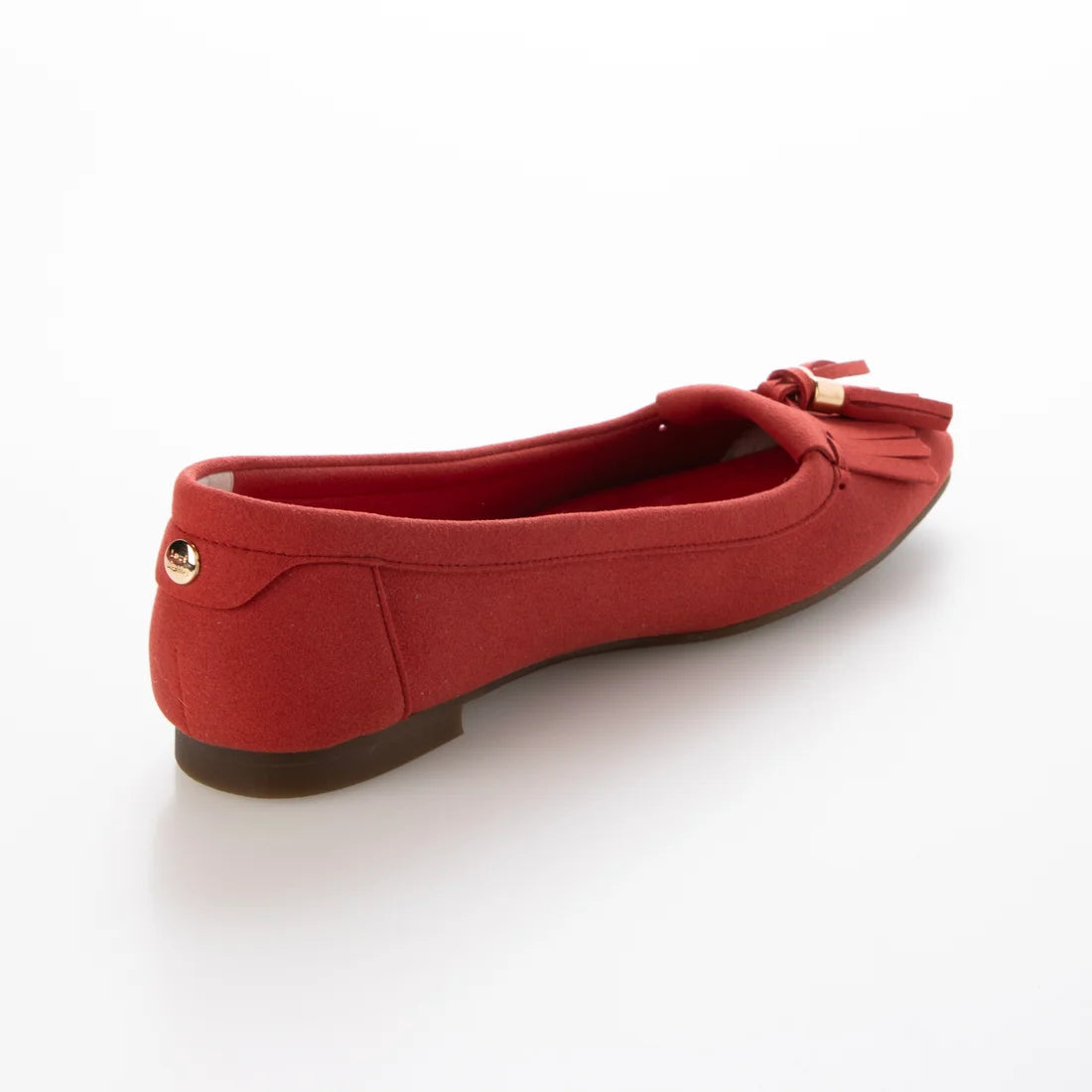 【新品預訂】日本製 Lauf Oletta 鑲邊流蘇設計的氣質平底鞋(LH120 Red-S) (紅色)