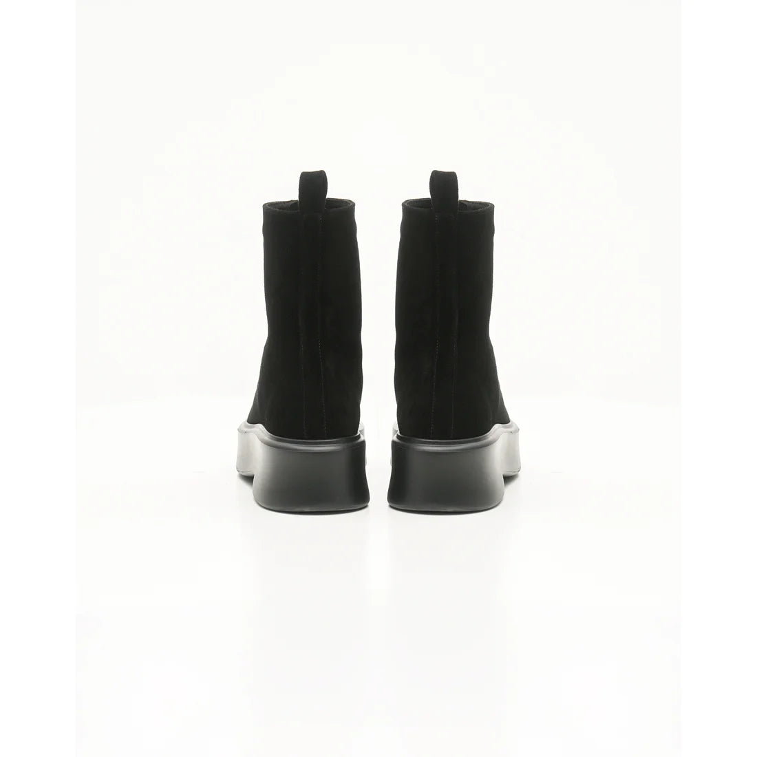 【新品預訂】日本製Emma Francis ［雨天應對］防水厚底前拉鍊靴子（黑色 絲絨皮革）(9013a-L V101)