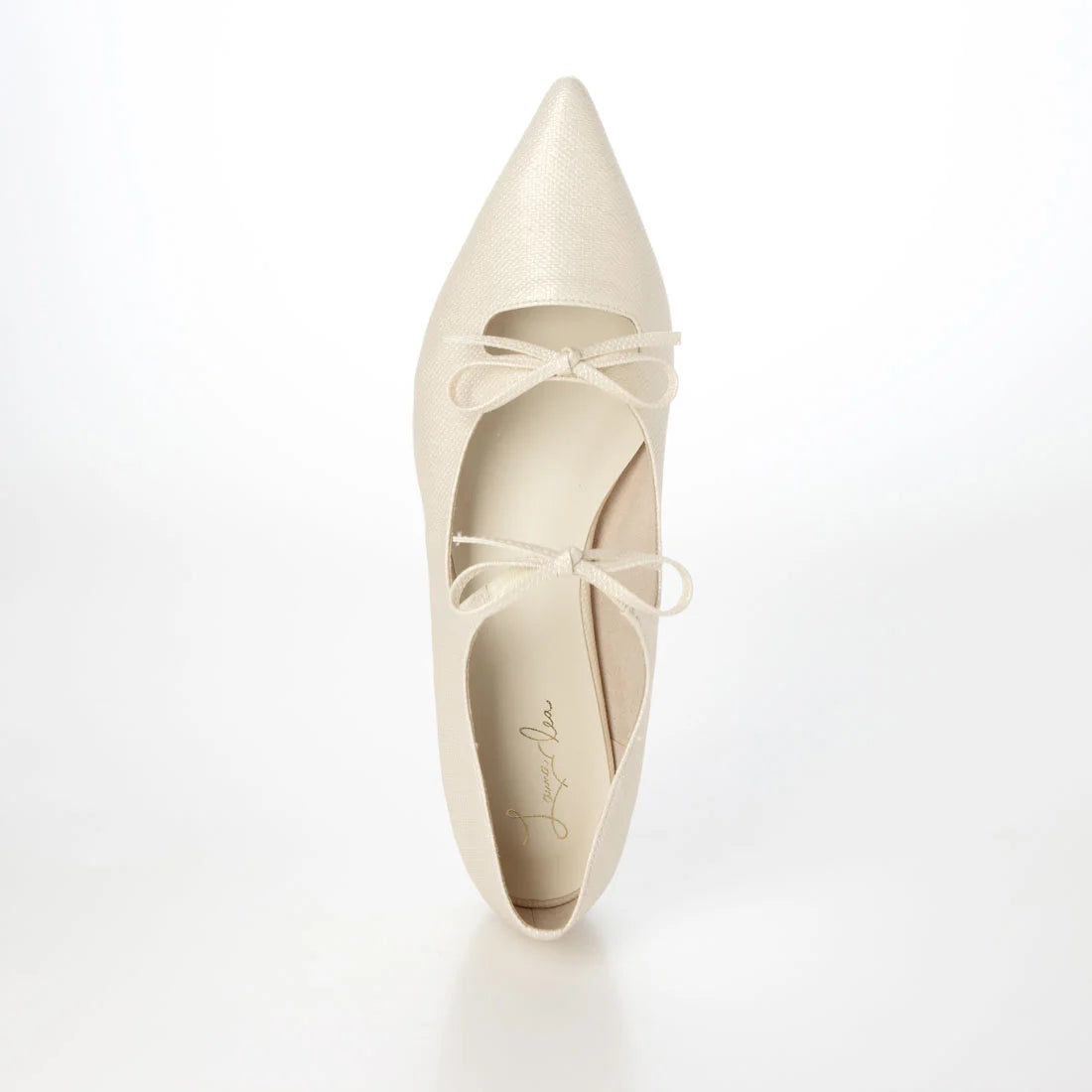 【新品預訂】日本製 Launa Lea 
雙緞帶瑪麗珍平底鞋 (589) (象牙色 Z / Ivory Z)