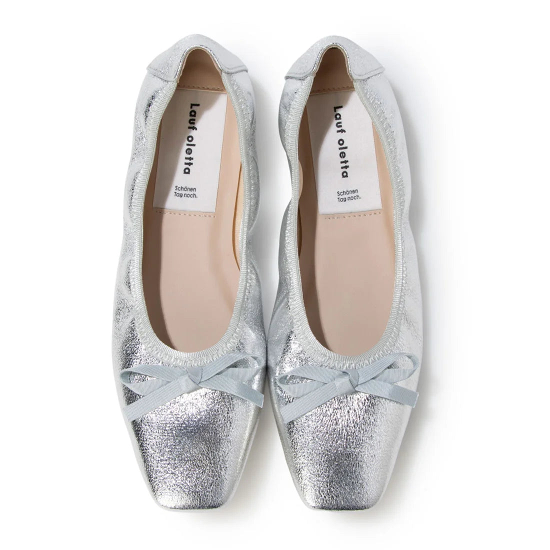 【新品預訂】日本製Lauf Oletta 柔軟褶皺無縫一體式芭蕾舞鞋 ( LH109 SILVER-S ) (銀色)
