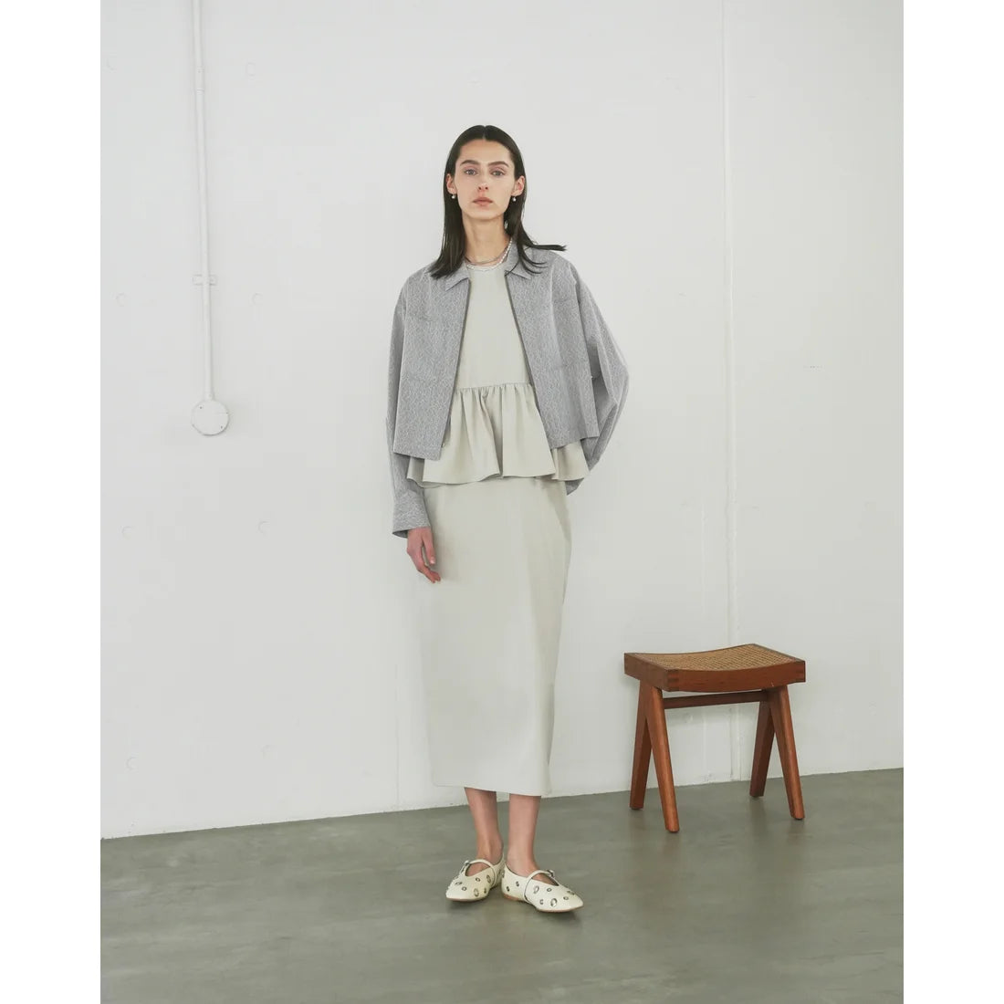 【新品預訂】日本製Emma Francis   眼扣綁帶瑪麗珍鞋（象牙色光滑）( 03ad-P 177 ) IVO