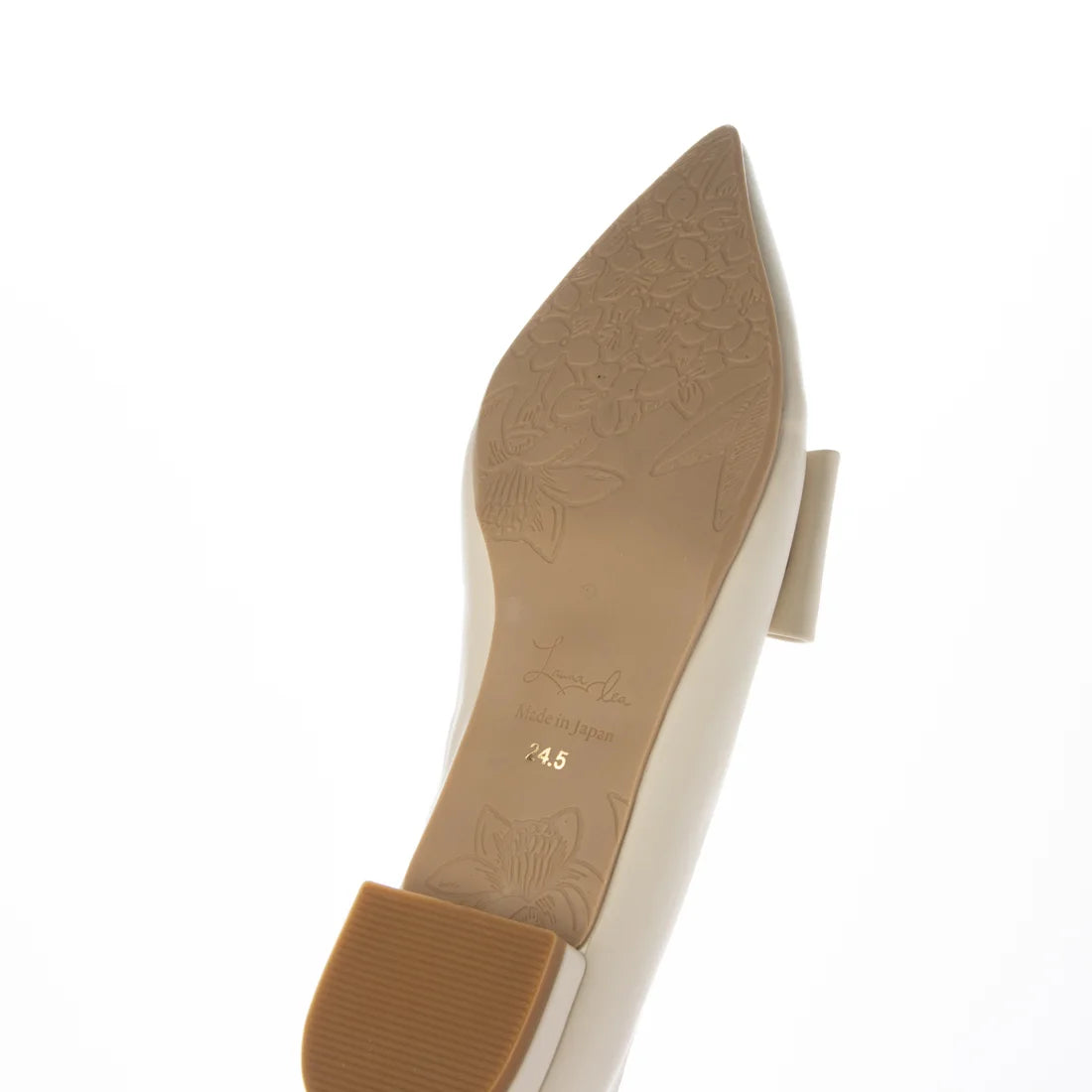 【新品預訂】日本製 Launa lea 尖頭蝴蝶結平底鞋（615）(象牙白 /  Ivory)