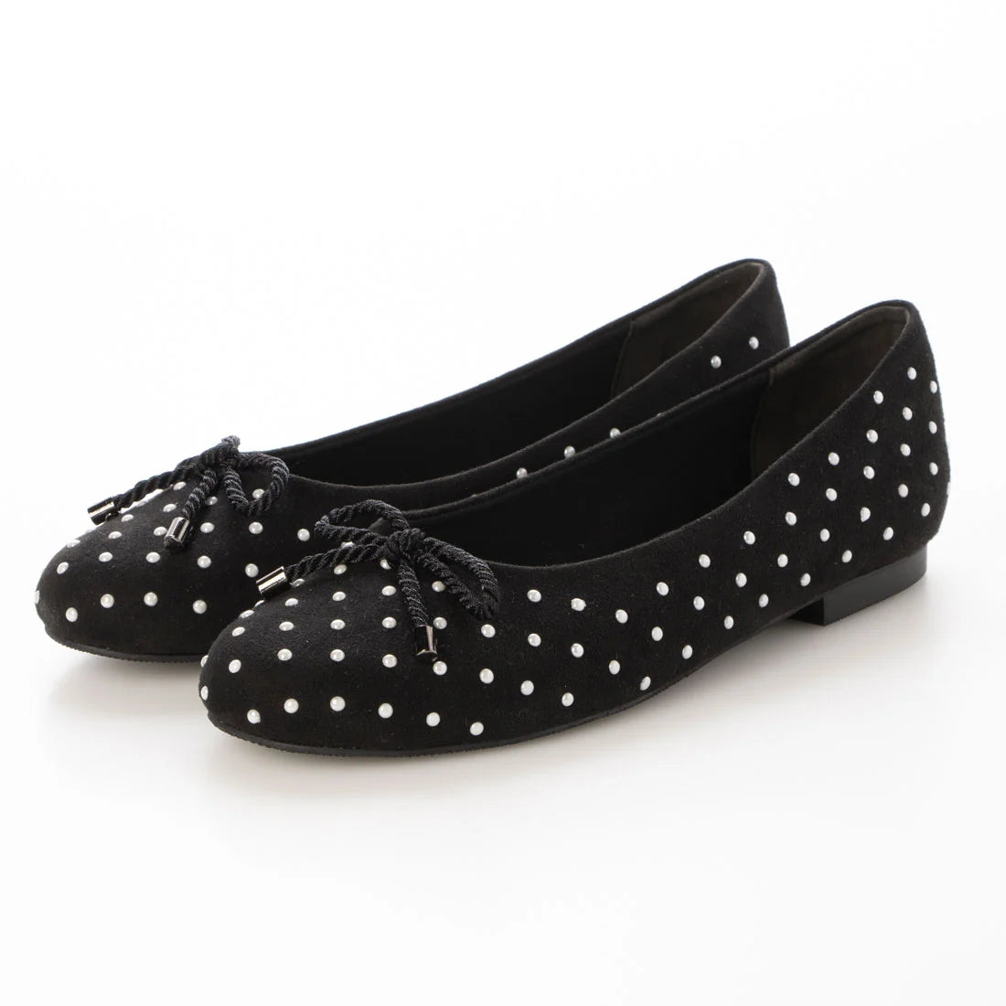 【新品預訂】日本製 Lauf Oletta  扭繩緞帶珍珠芭蕾鞋(L111 BLACK-S/C) (黑色)