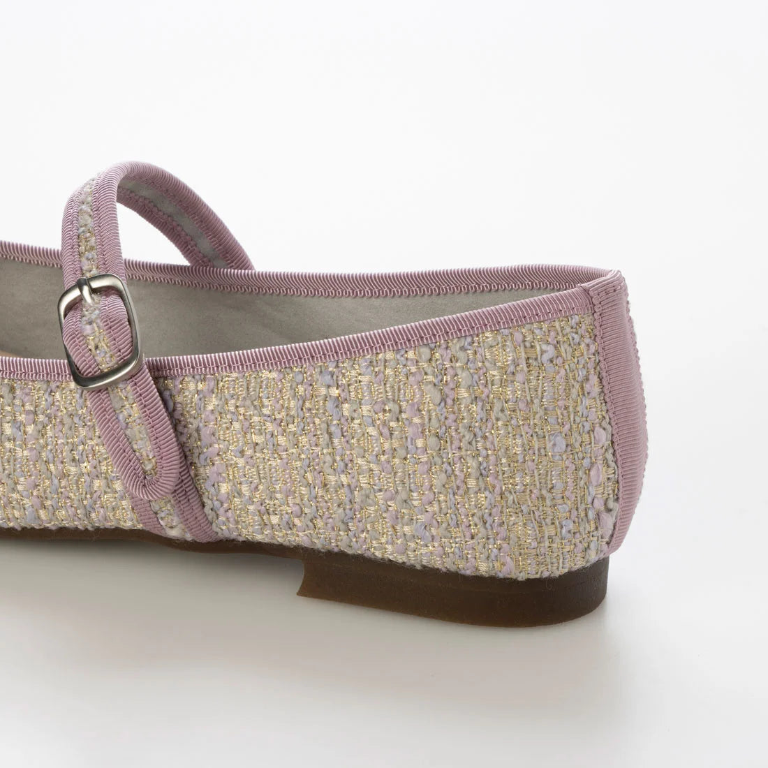 【新品預訂】日本製 Lauf Oletta 方頭織物材質瑪莉珍鞋 (LH115 ROSE-Z) (玫瑰色)