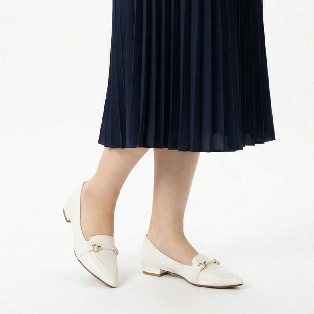 【新品預訂】日本製 Lauf Oletta [All Weather] 全天候軟皮革編織繩平底鞋（LRP146 WHITE） (白色)