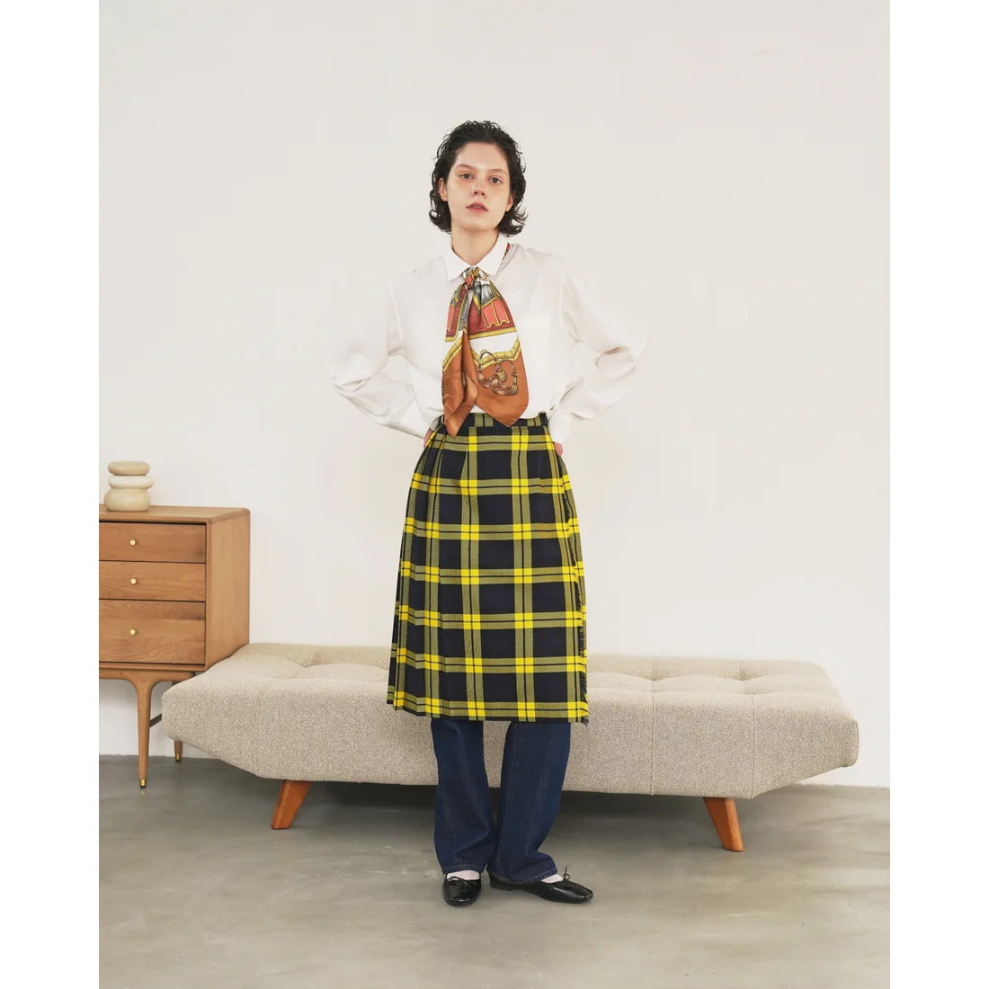 【新品預訂】日本製Emma Francis  綁帶蝴蝶結平底鞋（黑色）(03ab-M 101)