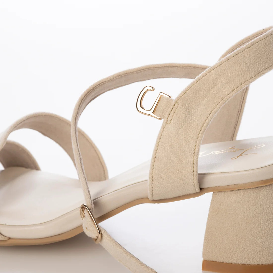 日本製 Launa Lea 5cm 象牙白方頭低跟涼鞋 602 ivory