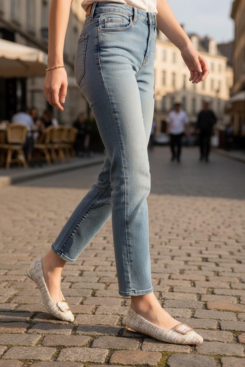 【新品現貨】日本製 Launa lea 金色方扣平底鞋 (576) (薄荷Z/C / Mint Z/C )