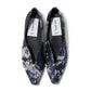 【新品預訂】日本製 Lauf Oletta 蝴蝶剪裁華雅花紋平底鞋（LP154 NAVY-Z/C）(深藍色)
