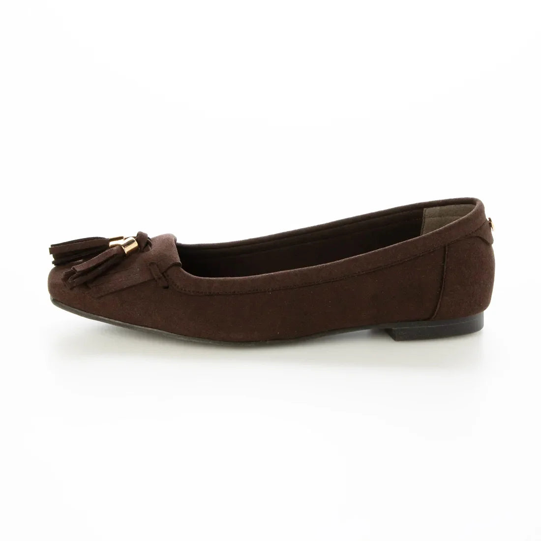 【新品預訂】日本製 Lauf Oletta 鑲邊流蘇設計的氣質平底鞋(LH120 D Brown-S) (深棕色)